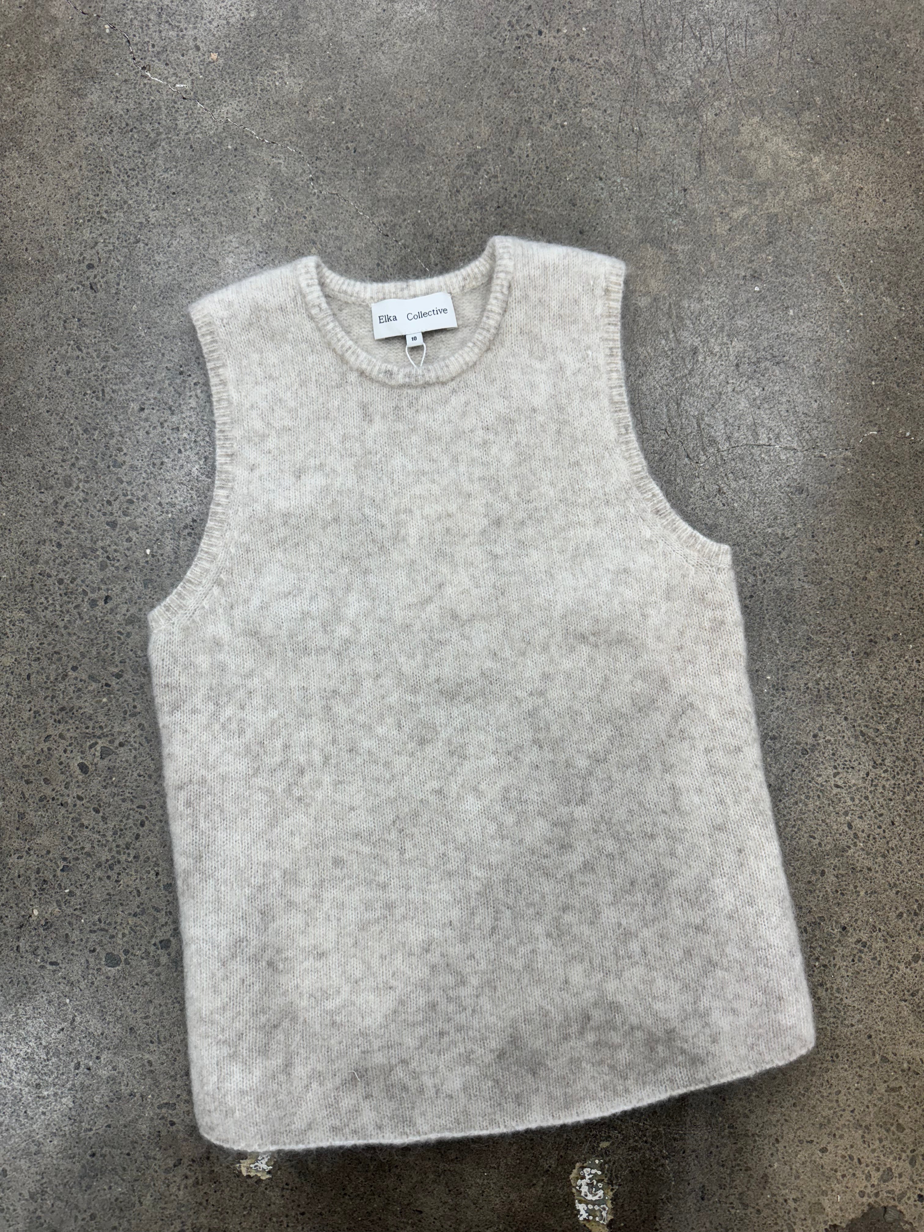 ELKA COLLECTIVE Abigail Knit Tank | White Marle