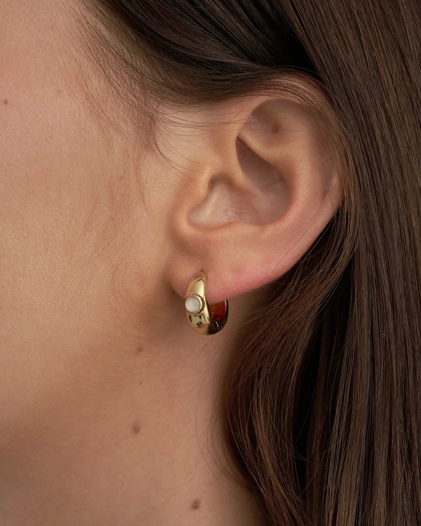 Brie Leon - Ada Moonstone Sleepers | Gold