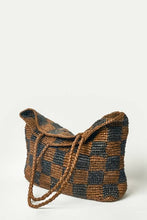 Load image into Gallery viewer, Check Straw Bag | Large
