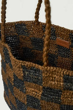 Load image into Gallery viewer, Check Straw Bag | Large
