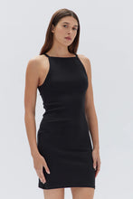 Load image into Gallery viewer, Arya Organic Rib Mini Dress | Black
