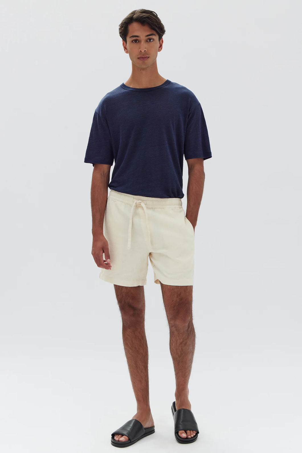 Tide Linen Shorts | Stone