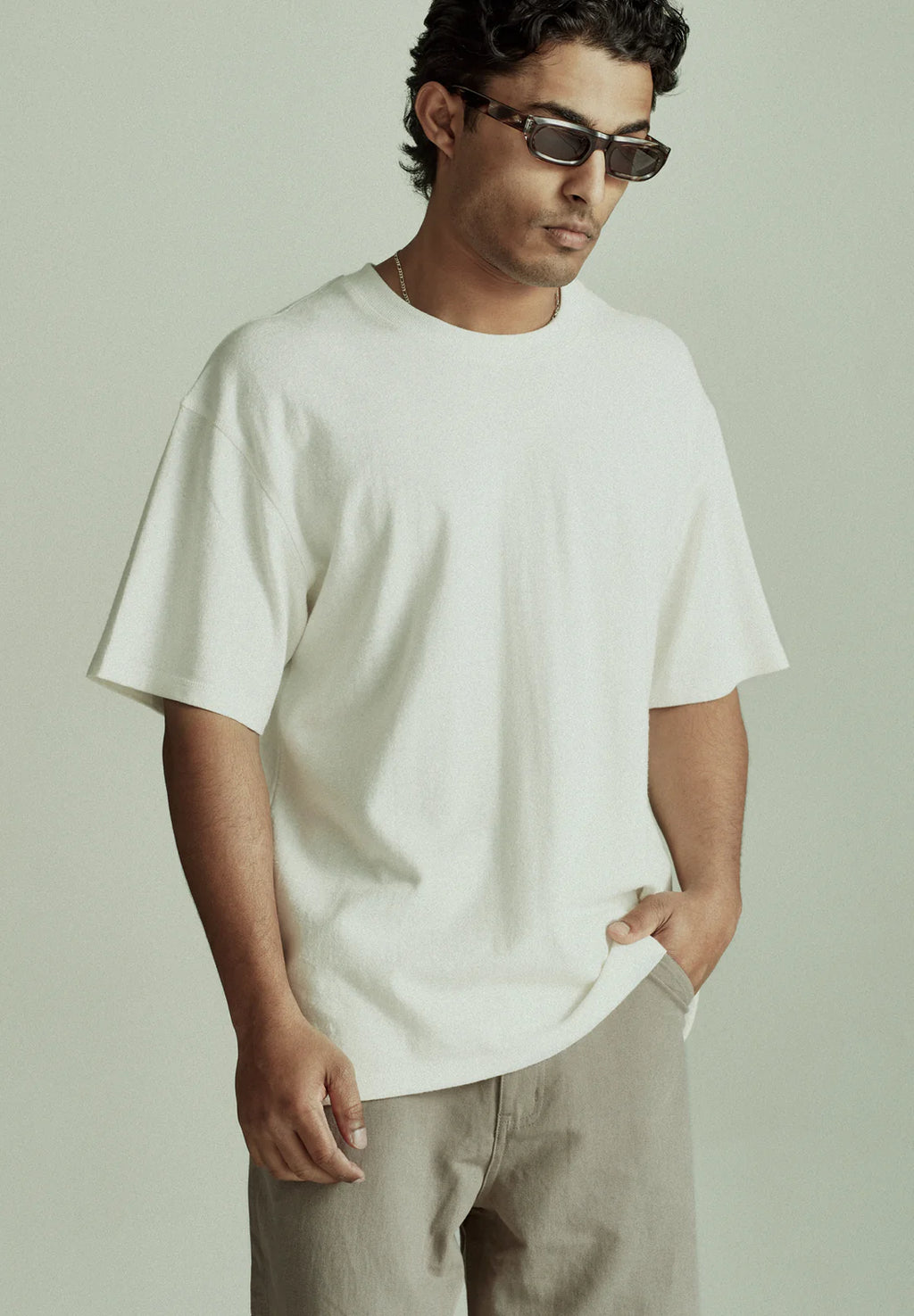 COMMONERS Hemp Jersey SS Tee | Rice White