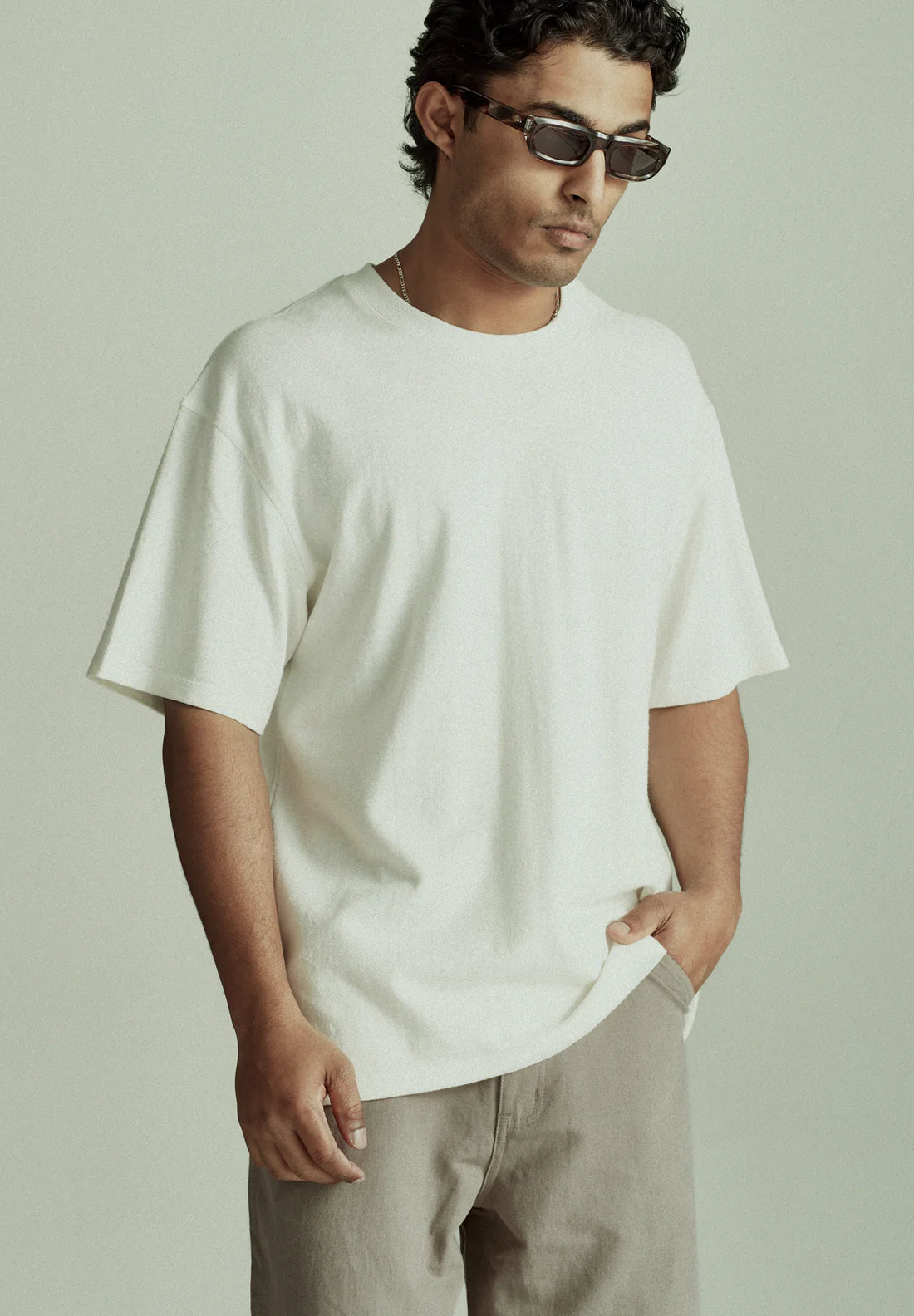 COMMONERS Hemp Jersey SS Tee | Rice White