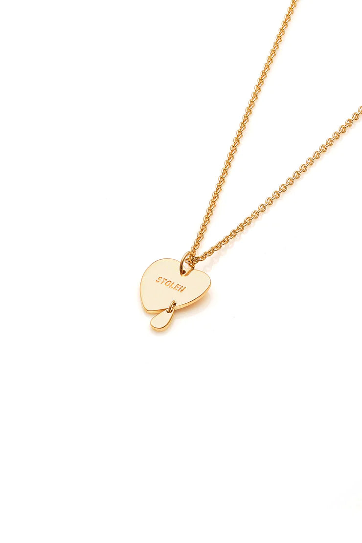 Crying Heart Necklace | Gold