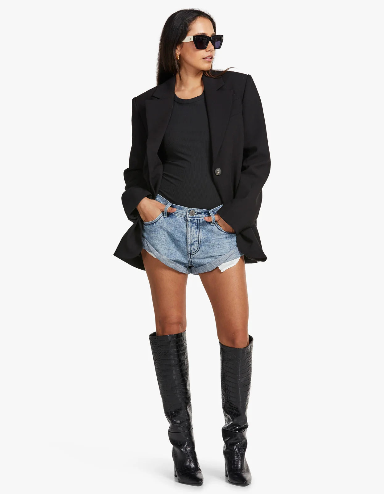 ONE TEASPOON Bandits Low Rise Denim Short | Salty Dog