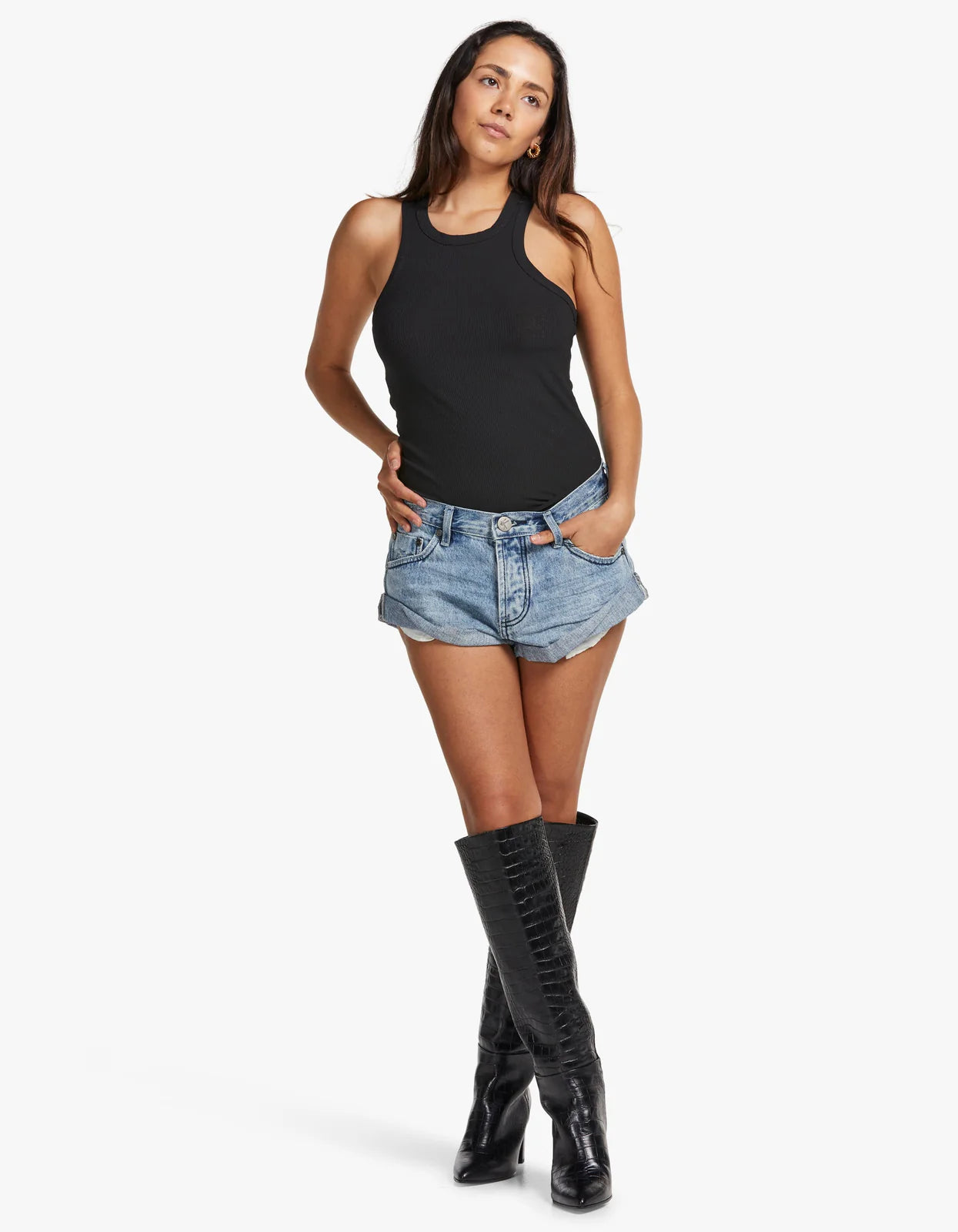 ONE TEASPOON Bandits Low Rise Denim Short | Salty Dog