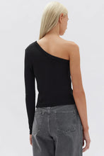 Load image into Gallery viewer, Asymmetric Jersey Top | Black
