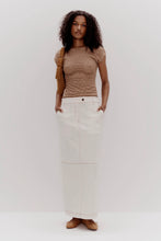 Load image into Gallery viewer, Rex Denim Maxi Skirt | Bone
