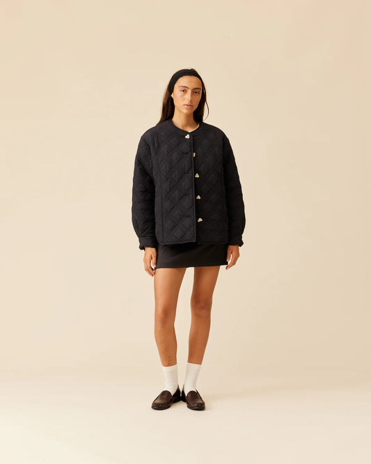 RUBY Domino Quilted Jacket | Black