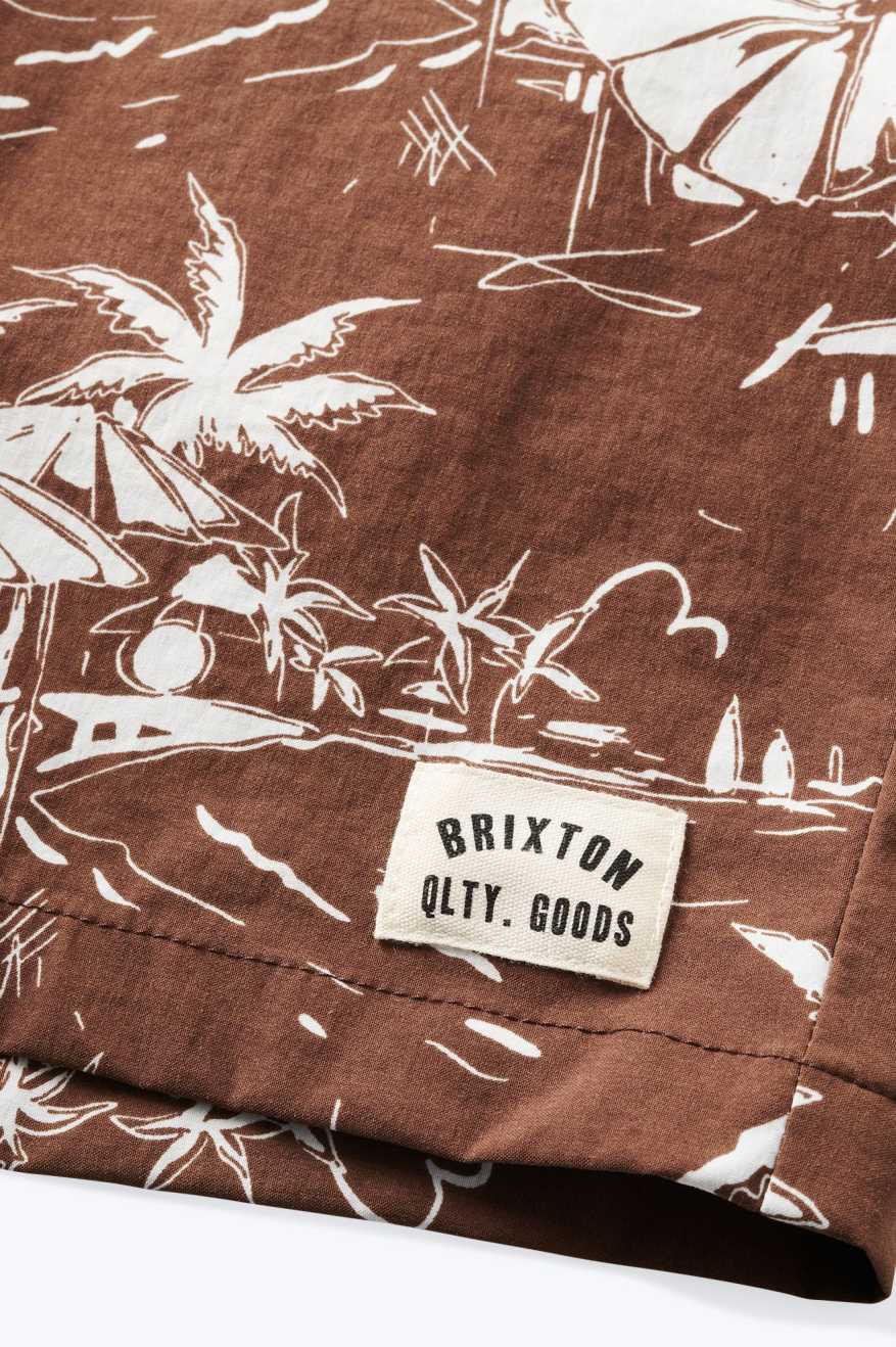 BRIXTON Voyage Hybrid Short | Sepia Umbrella Scene