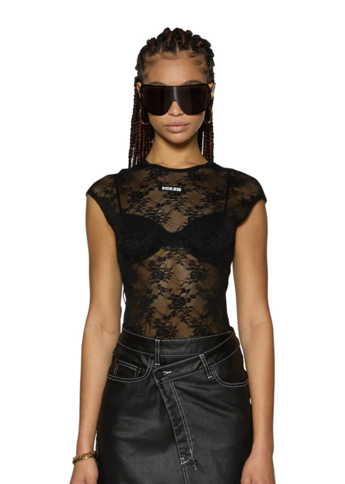 KSUBI Slim Tee - Black Lace