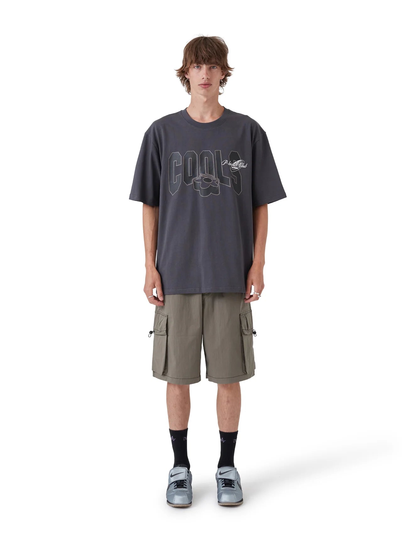 BARNEY COOLS College Tee | Washed Black