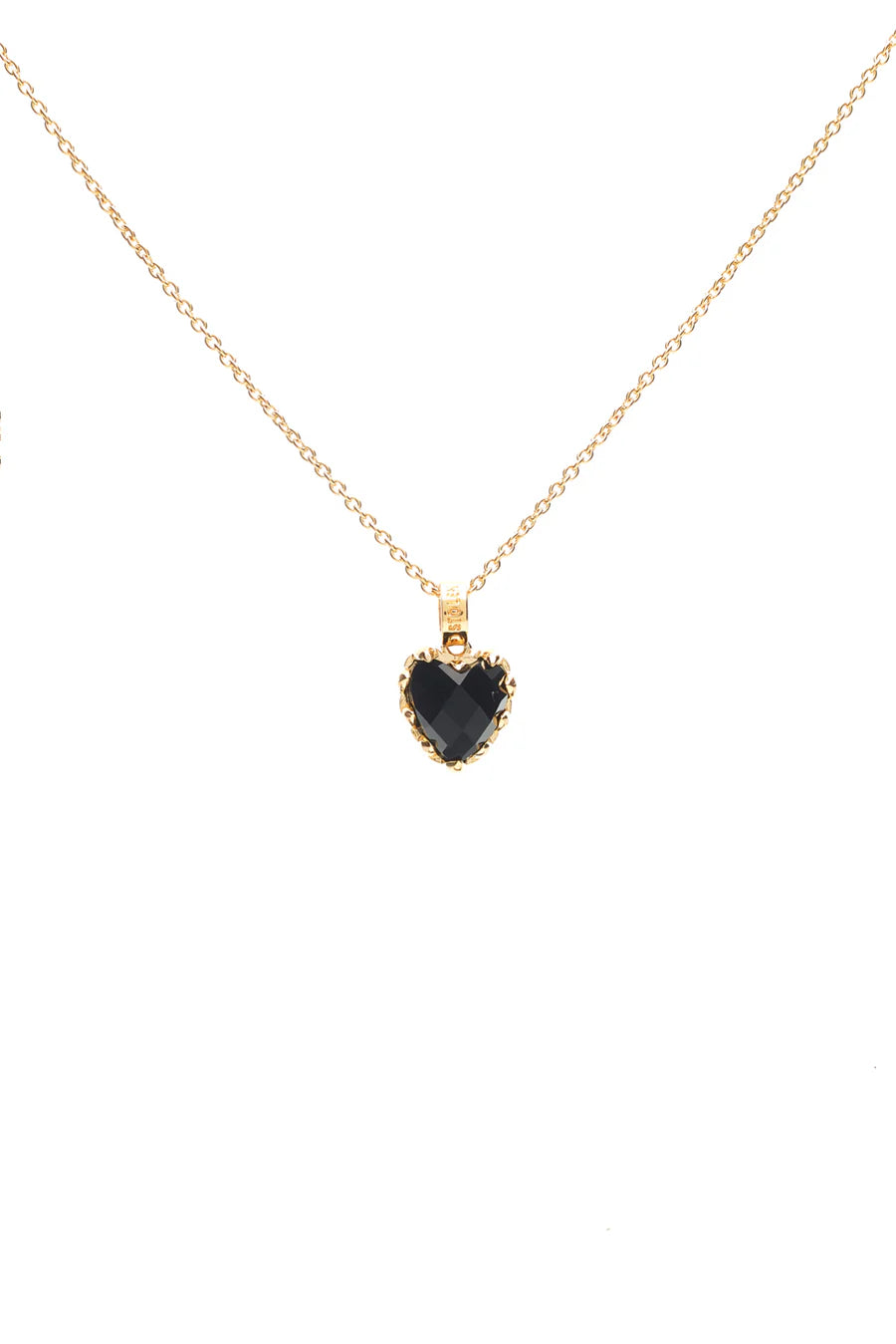 STOLEN GIRLFRIENDS CLUB Mini Love Claw Drop Necklace | Gold Plated - Onyx