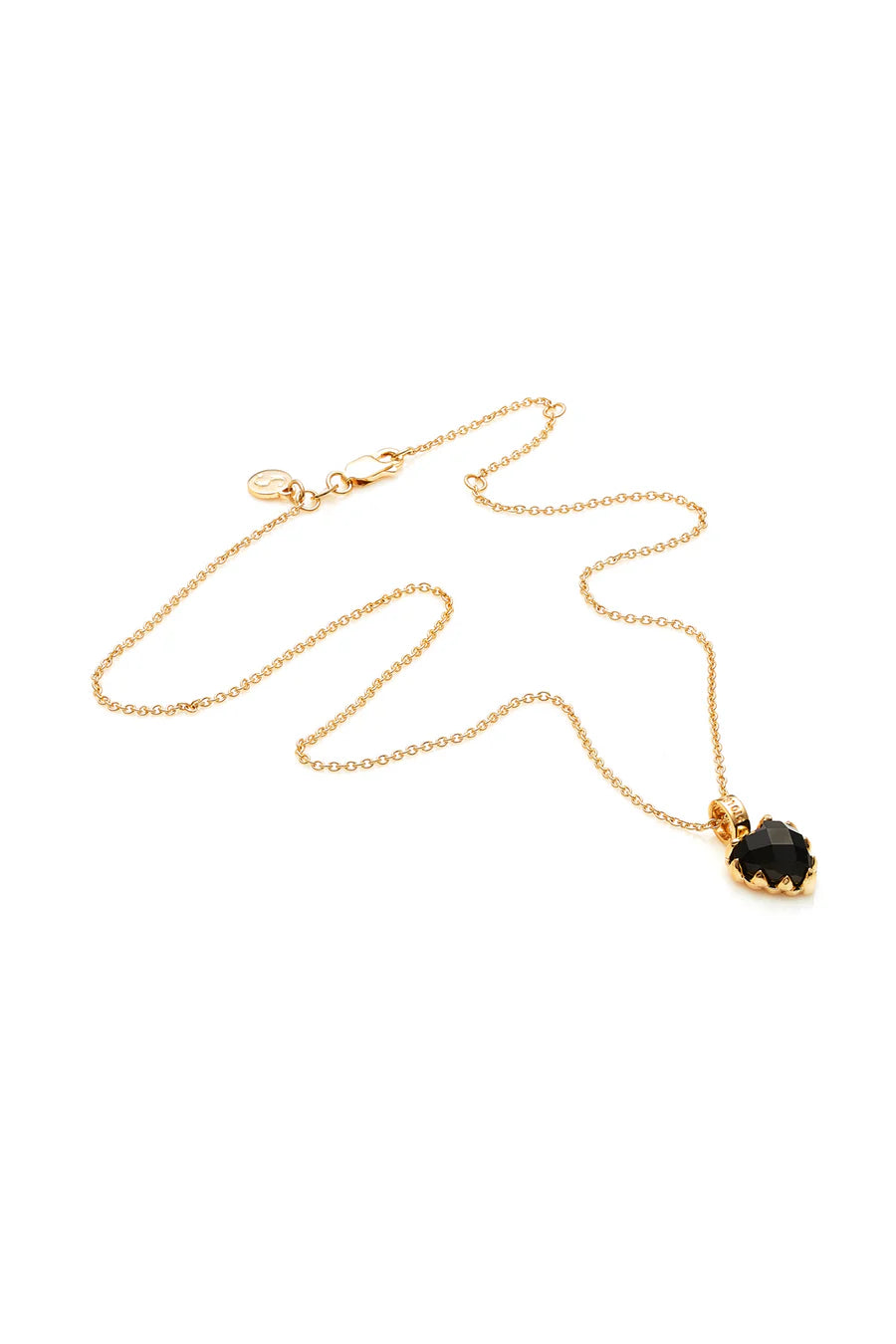 STOLEN GIRLFRIENDS CLUB Mini Love Claw Drop Necklace | Gold Plated - Onyx