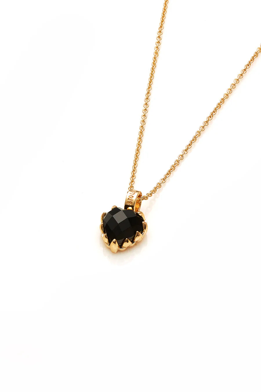 STOLEN GIRLFRIENDS CLUB Mini Love Claw Drop Necklace | Gold Plated - Onyx