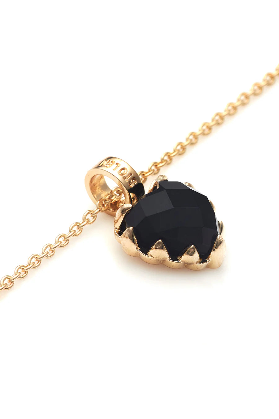 STOLEN GIRLFRIENDS CLUB Mini Love Claw Drop Necklace | Gold Plated - Onyx