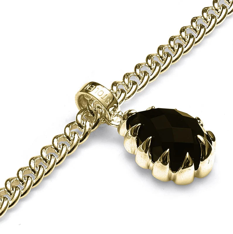 STOLEN GIRLFRIENDS CLUB Love Claw Teardrop Necklace | Onyx Gold
