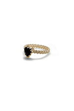 Load image into Gallery viewer, STOLEN GIRLFRIENDS CLUB Mini Claw Ring | Gold Plated - Onyx
