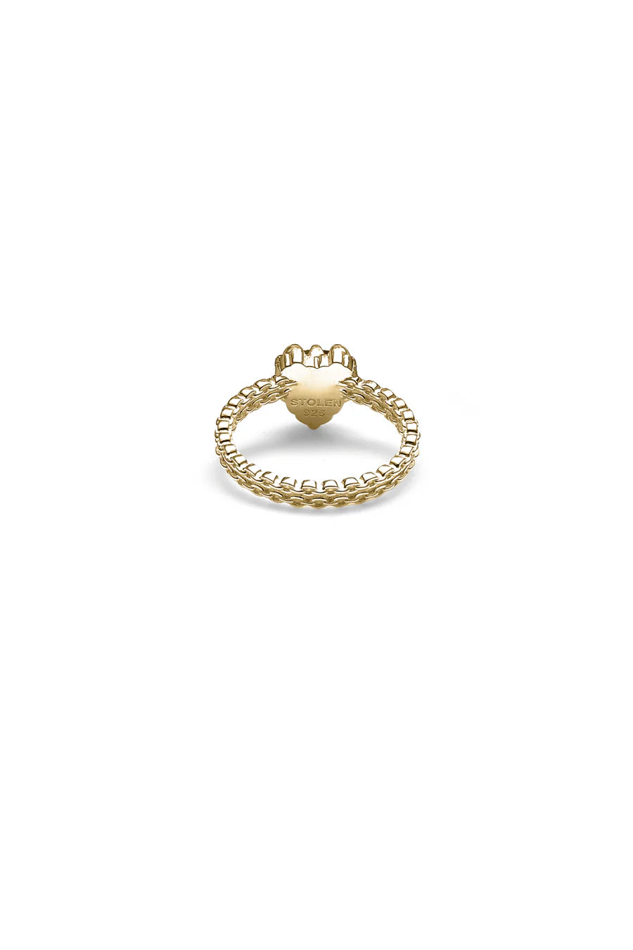 STOLEN GIRLFRIENDS CLUB Mini Claw Ring | Gold Plated - Onyx