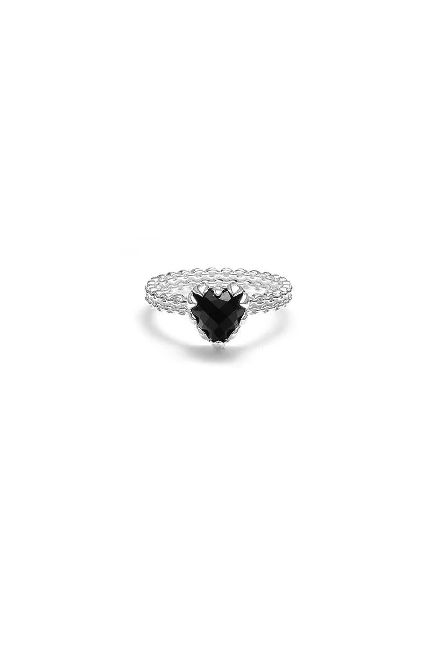 STOLEN GIRLFRIENDS CLUB Mini Claw Ring | Sterling Silver / Onyx