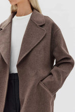 Load image into Gallery viewer, Sadie Single Breasted Wool Coat | Cocoa Marle
