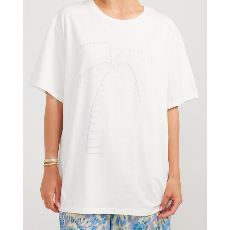 Palm Boyfriend Tee | White