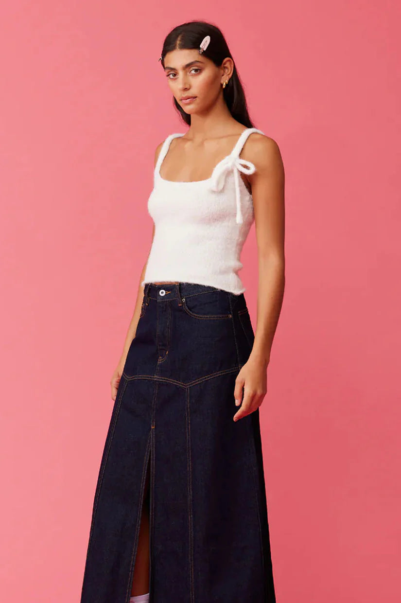 Milo Bow Top | White