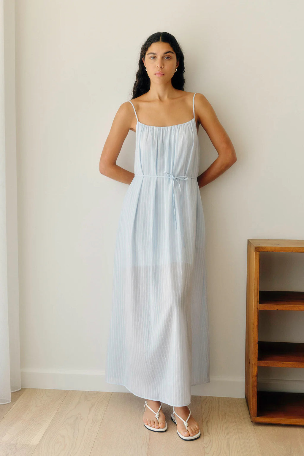 ASSEMBLY LABEL Cammy Maxi Dress | Blue Haze/White