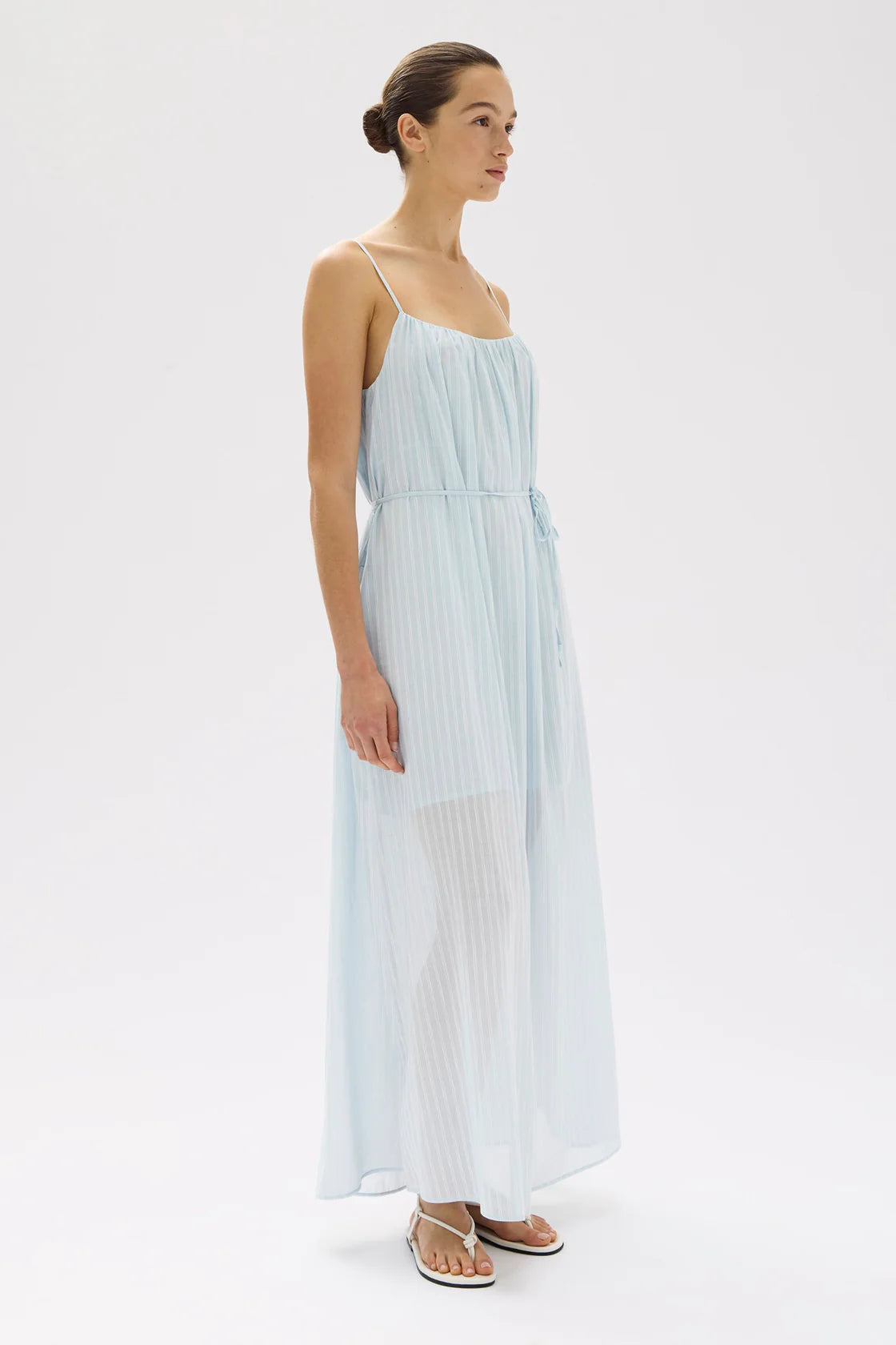 ASSEMBLY LABEL Cammy Maxi Dress | Blue Haze/White