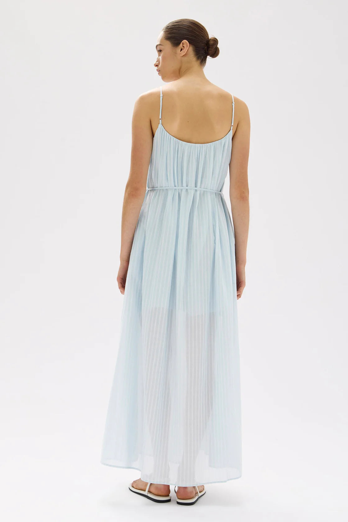 ASSEMBLY LABEL Cammy Maxi Dress | Blue Haze/White