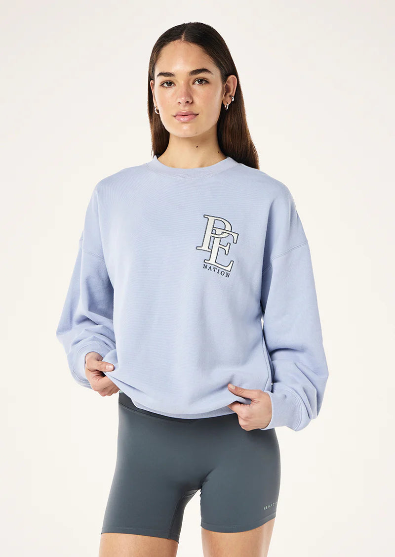 P.E NATION Summit Sweater | Heather Blue