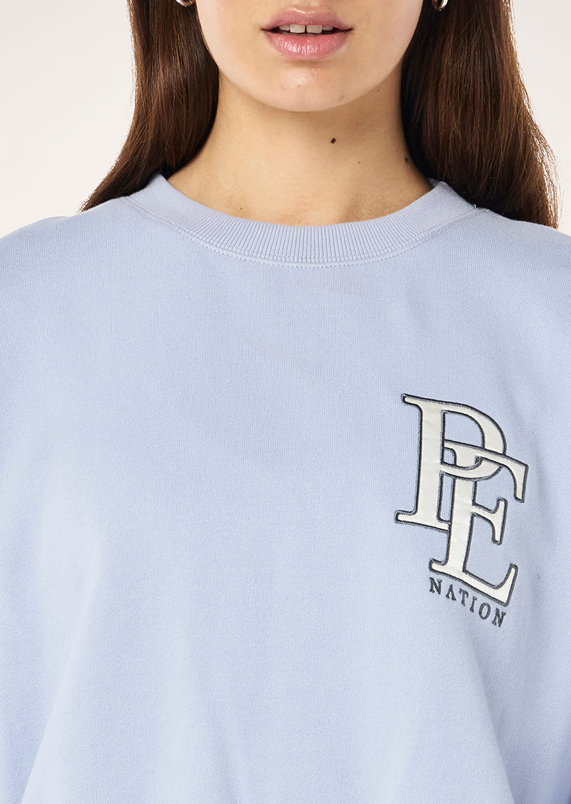 P.E NATION Summit Sweater | Heather Blue