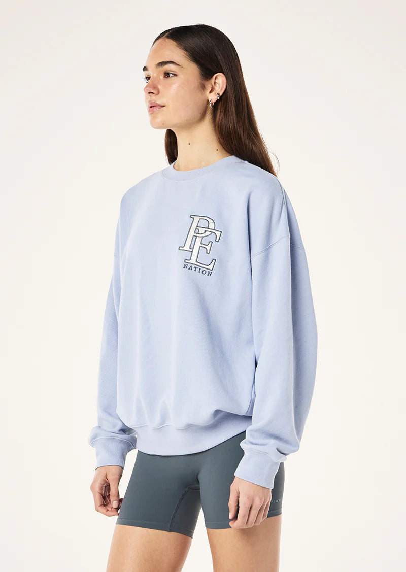 P.E NATION Summit Sweater | Heather Blue