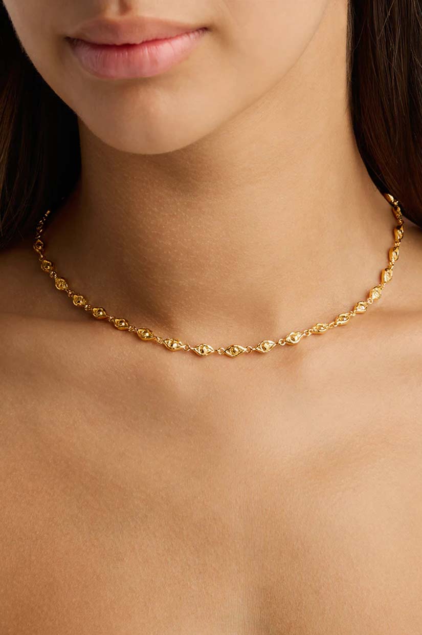 Lucky Eyes Choker | Gold Vermeil