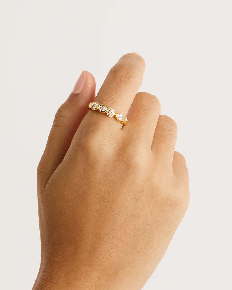 Magic Of Eye Crystal Ring | Gold