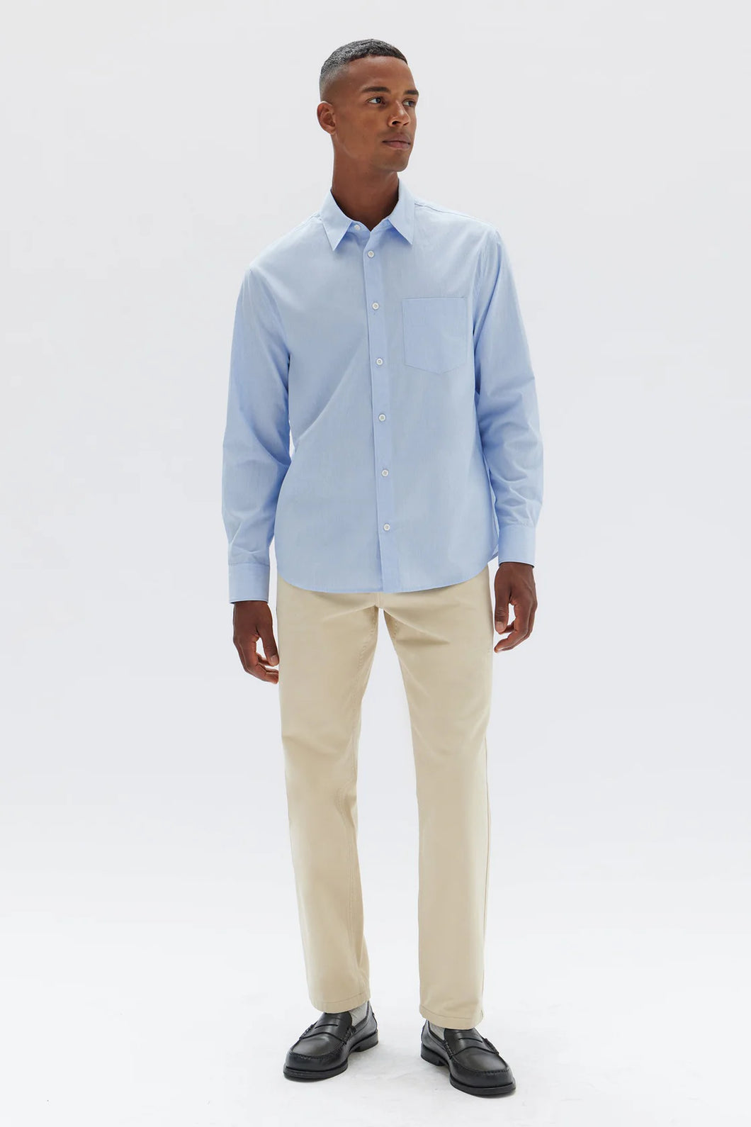 Fabian Long Sleeve Shirt | Blue Stripe