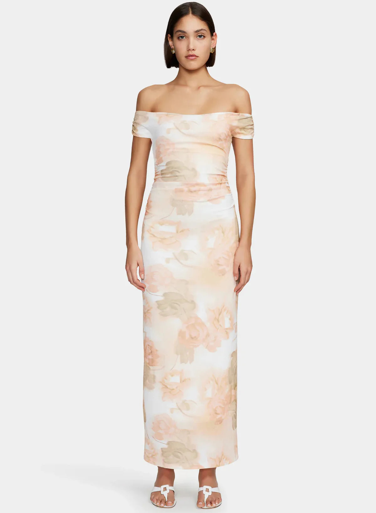 OWNLEY Lena Midi Dress | Peachy Garden