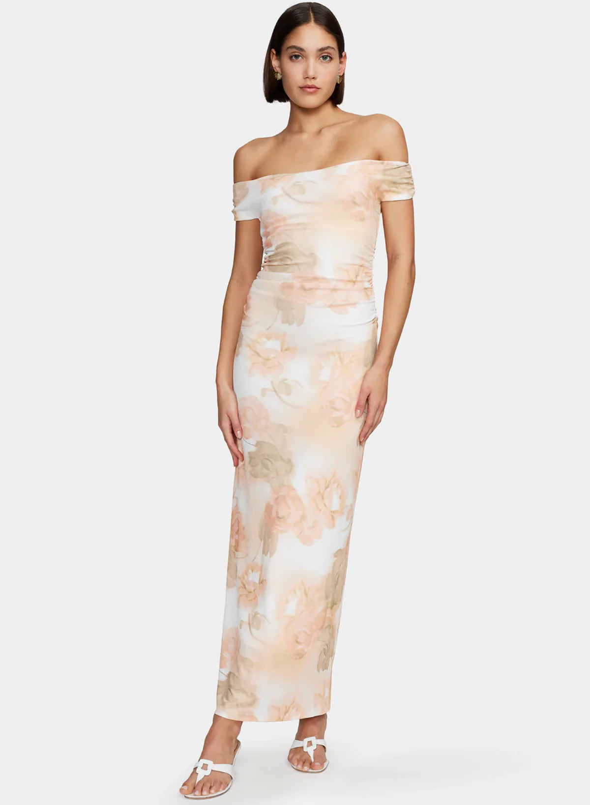 OWNLEY Lena Midi Dress | Peachy Garden
