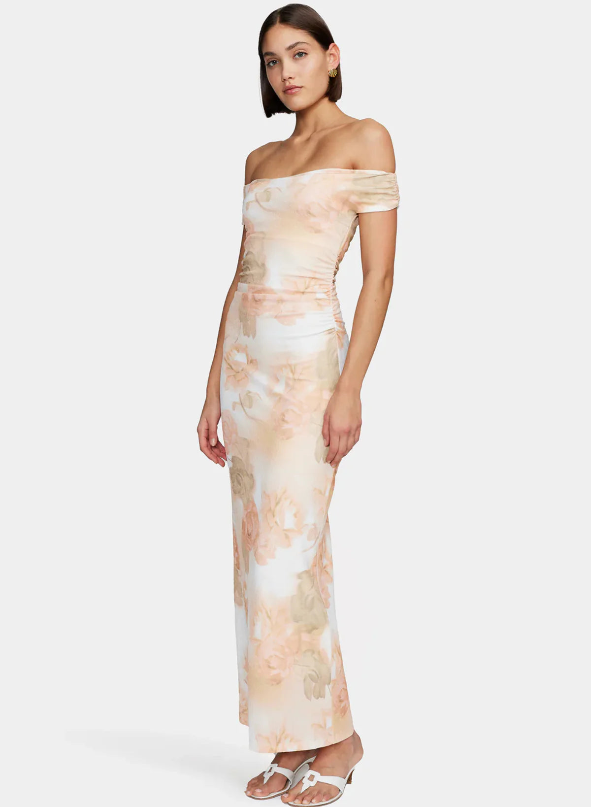 OWNLEY Lena Midi Dress | Peachy Garden