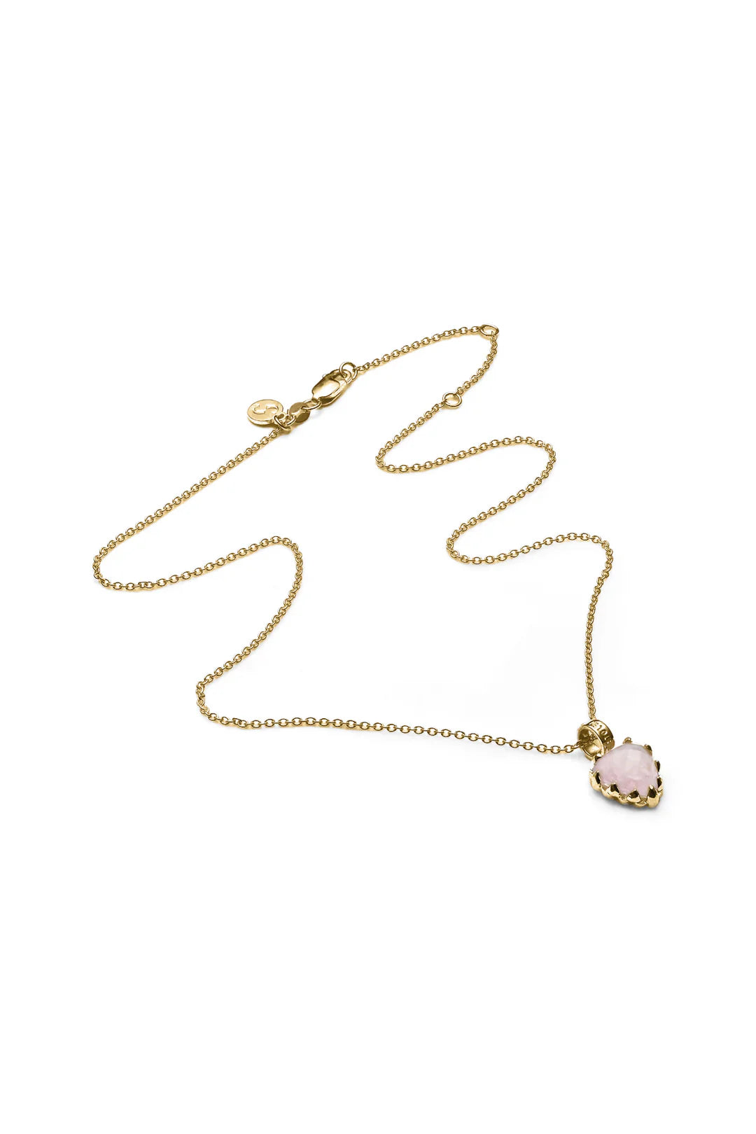 STOLEN GIRLFRIENDS CLUB Love Claw Necklace | Rose Quartz - Gold Plated