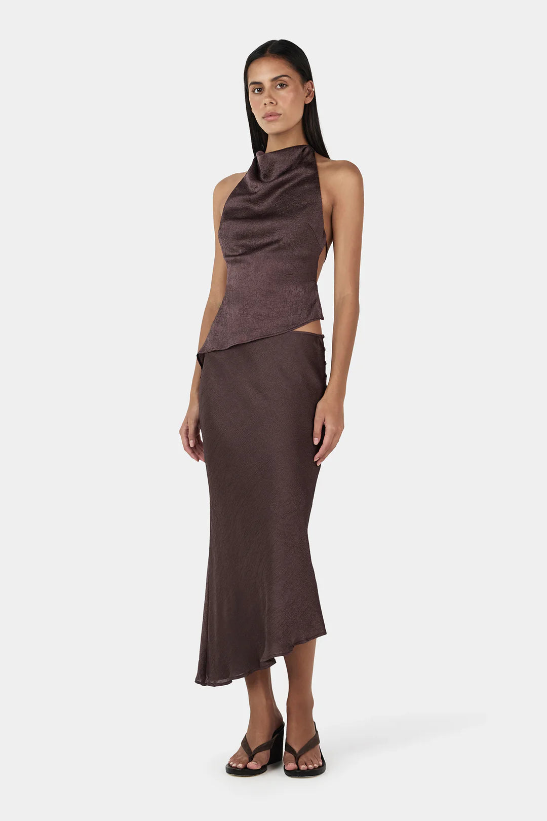 OWNLEY Lucie Asym Skirt | Mulberry