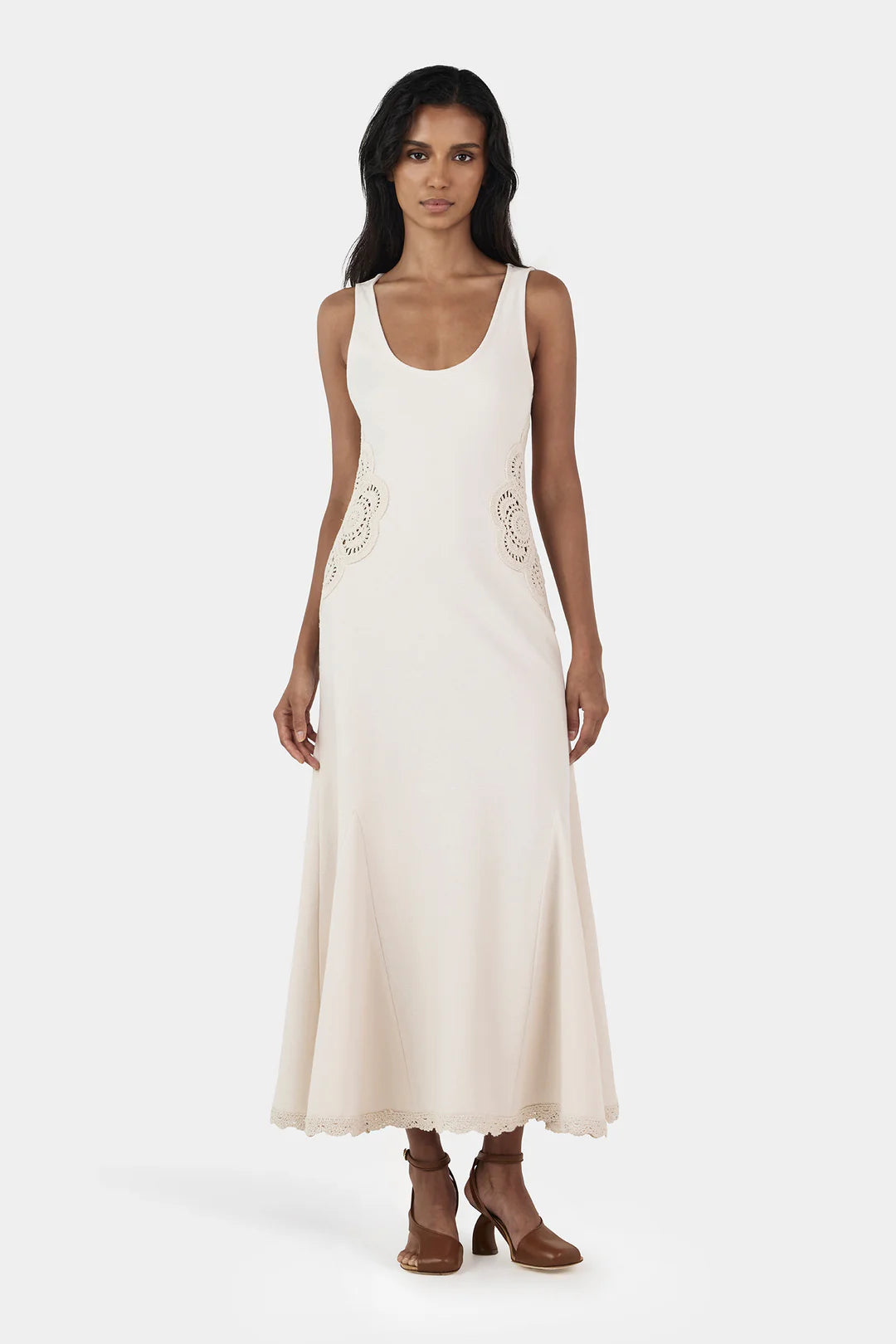 HANSEN Ivy Crochet Dress | Sandstone