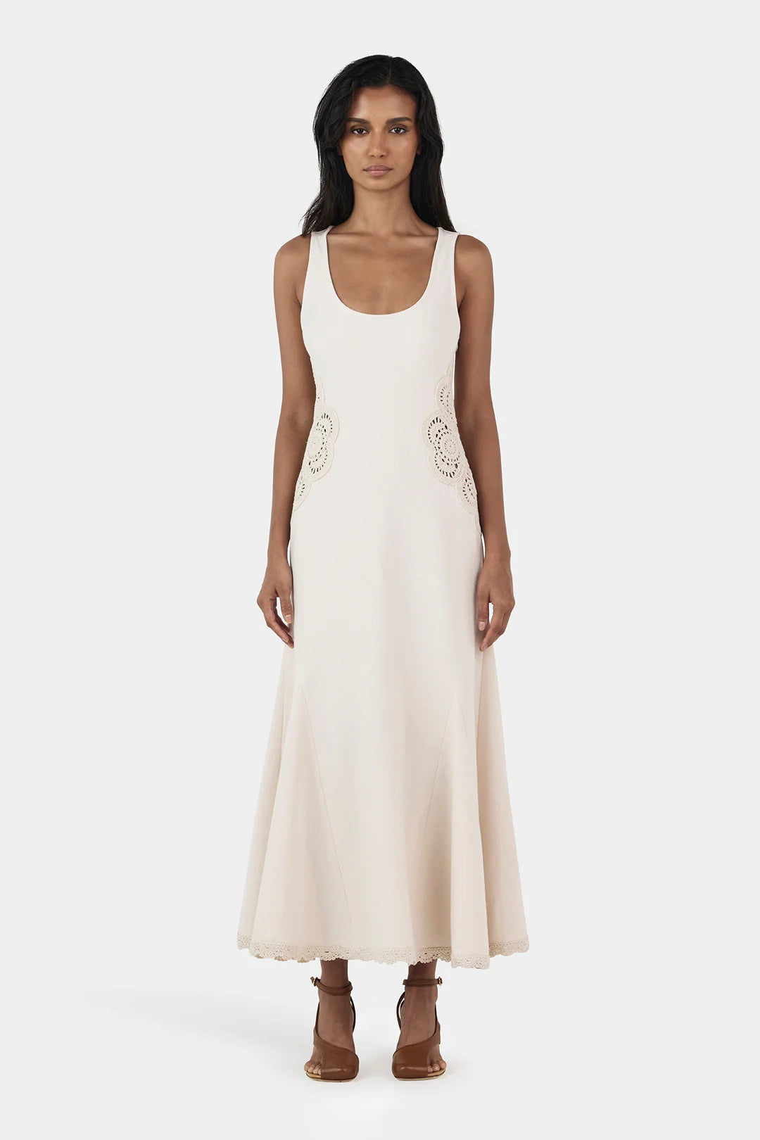 HANSEN Ivy Crochet Dress | Sandstone