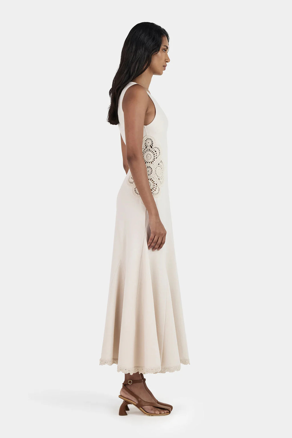 HANSEN Ivy Crochet Dress | Sandstone
