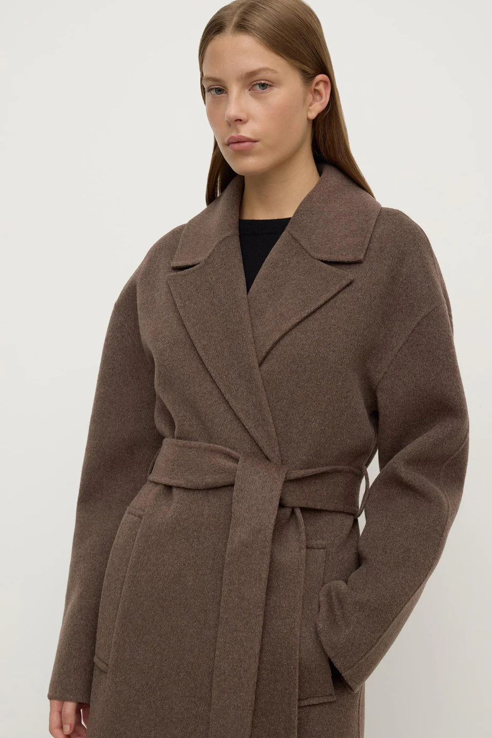 ASSEMBLY LABEL Ivy Wool Coat | Cocoa Marle
