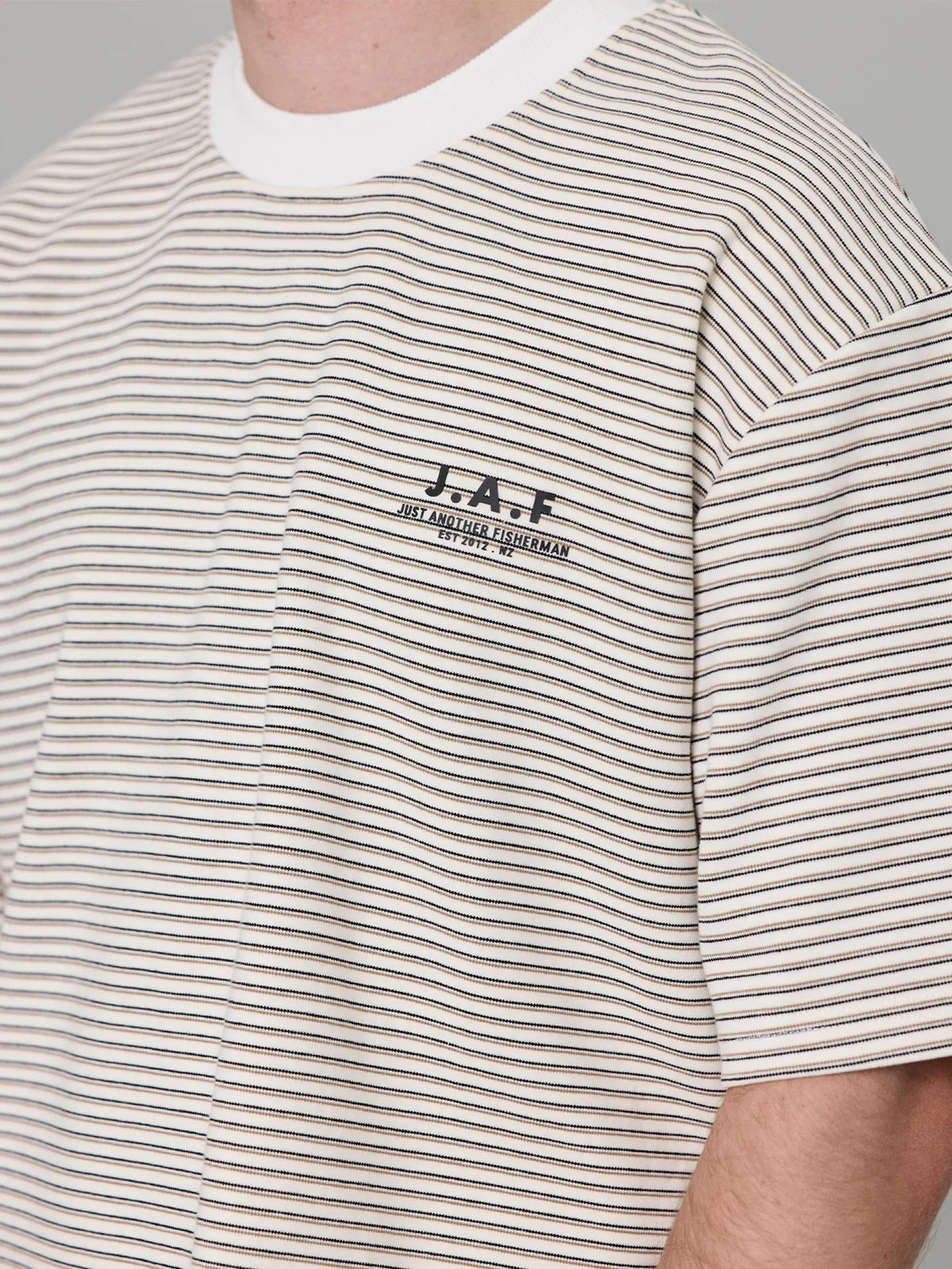 J.A.F Heavy Shore Tee | Off White Stripe