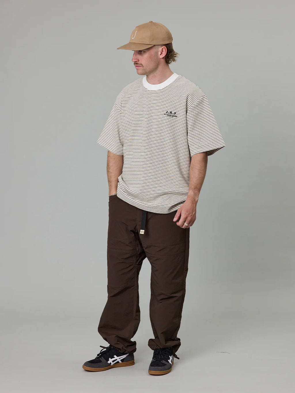 J.A.F Heavy Shore Tee | Off White Stripe