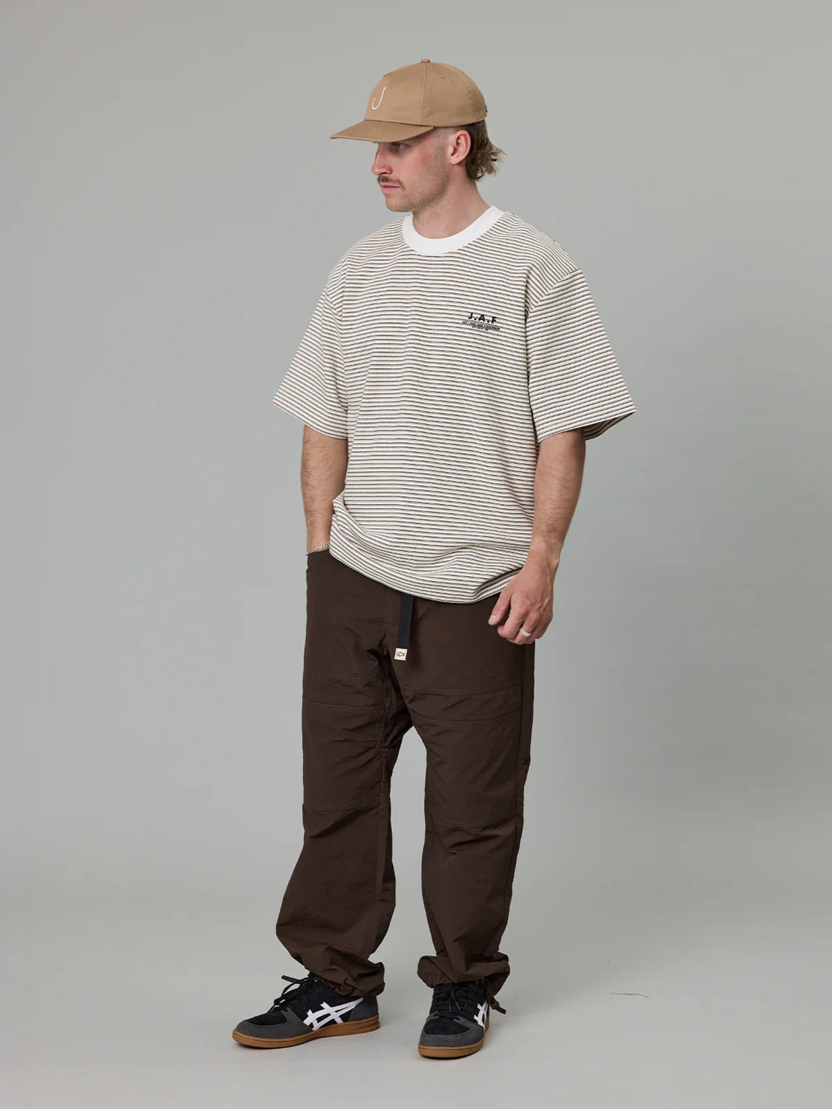 J.A.F Heavy Shore Tee | Off White Stripe