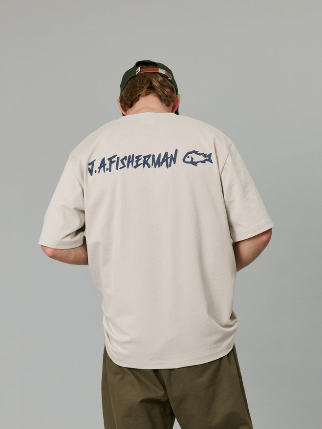 JUST ANOTHER FISHERMAN Heavy Shore Tee | Bone